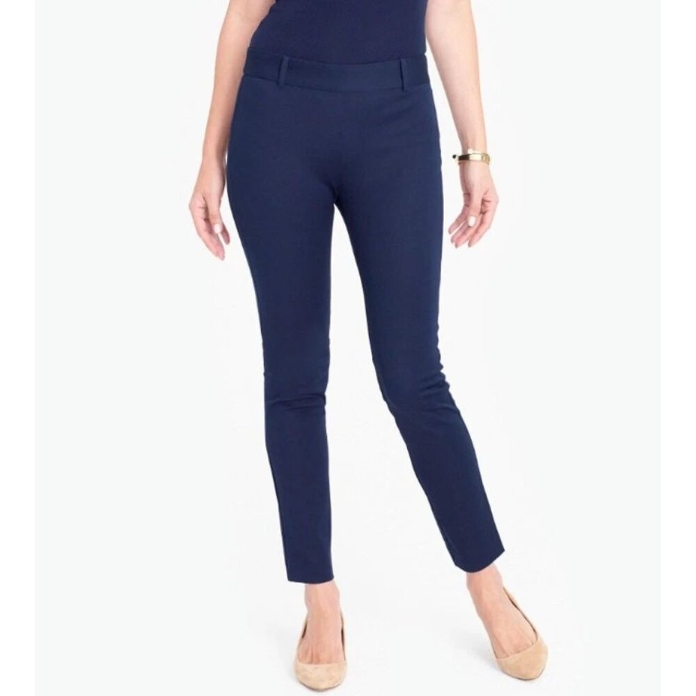 NWT $72.50 J. CREW Winnie Pant Stretch Cotton City Fit – Navy Blue – Sz 14